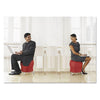 Zenergy Ball Chair, Backless, Supports Up to 250 lb, Crimson Fabric Seat, Silver Base - Safco