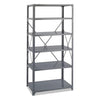 Commercial Steel Shelving Unit, Six-Shelf, 36w x 24d x 75h, Dark Gray - Safco