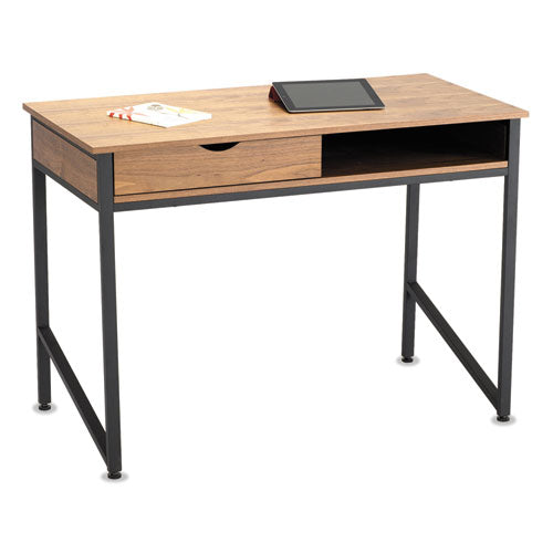 Single Drawer Office Desk, 43 1/4 x 21 5/8 x 30 3/4, Natural/Black - Safco