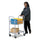 Dual-Purpose Wire Mail and Filing Cart, Metal, 1 Shelf, 1 Bin, 26.75'' x 18.75'' x 38.5'', Metallic Gray - Safco