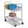 Dual-Purpose Wire Mail and Filing Cart, Metal, 1 Shelf, 1 Bin, 26.75'' x 18.75'' x 38.5'', Metallic Gray - Safco