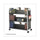 Scoot Double-Sided Book Cart, Metal, 6 Shelves, 1 Bin, 41.25'' x 17.75'' x 41.25'', Black - Safco