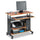 Muv 28'' Adjustable-Height Mini-Tower Computer Desk, 35.5'' x 22'' x 29'' to 34'', Cherry/Black - Safco
