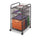 Onyx Mesh Mobile File with Two Supply Drawers, Metal, 1 Shelf, 3 Drawers, 15.75'' x 17'' x 27'', Black - Safco