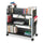 Scoot Double-Sided Book Cart, Metal, 6 Shelves, 1 Bin, 41.25'' x 17.75'' x 41.25'', Black - Safco