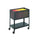 Open Top Mesh Tub, Metal, 1 Shelf, 1 Bin, 13.5'' x 24.25'' x 27.5'', Black - Safco