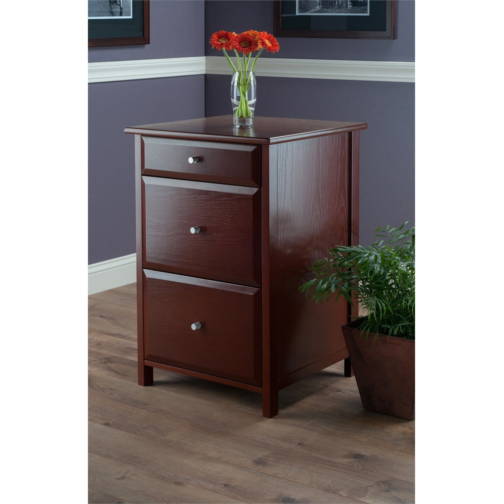 Delta File Cabinet Walnut - Winsome Wood