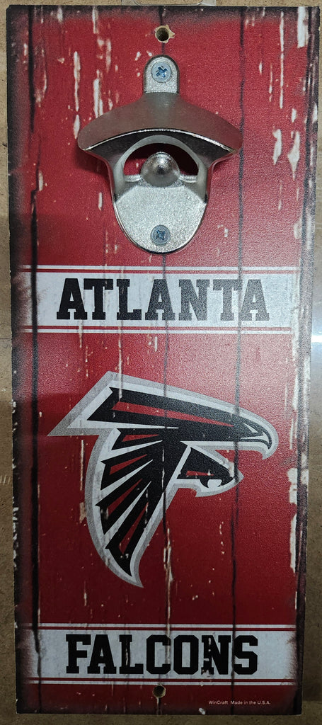 Atlanta Falcons Sign Wood 5x11 Bottle Opener Alternate - 14
