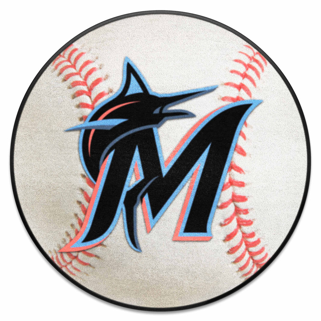 Fanmats - MLB - Miami Marlins Baseball Mat 27'' diameter