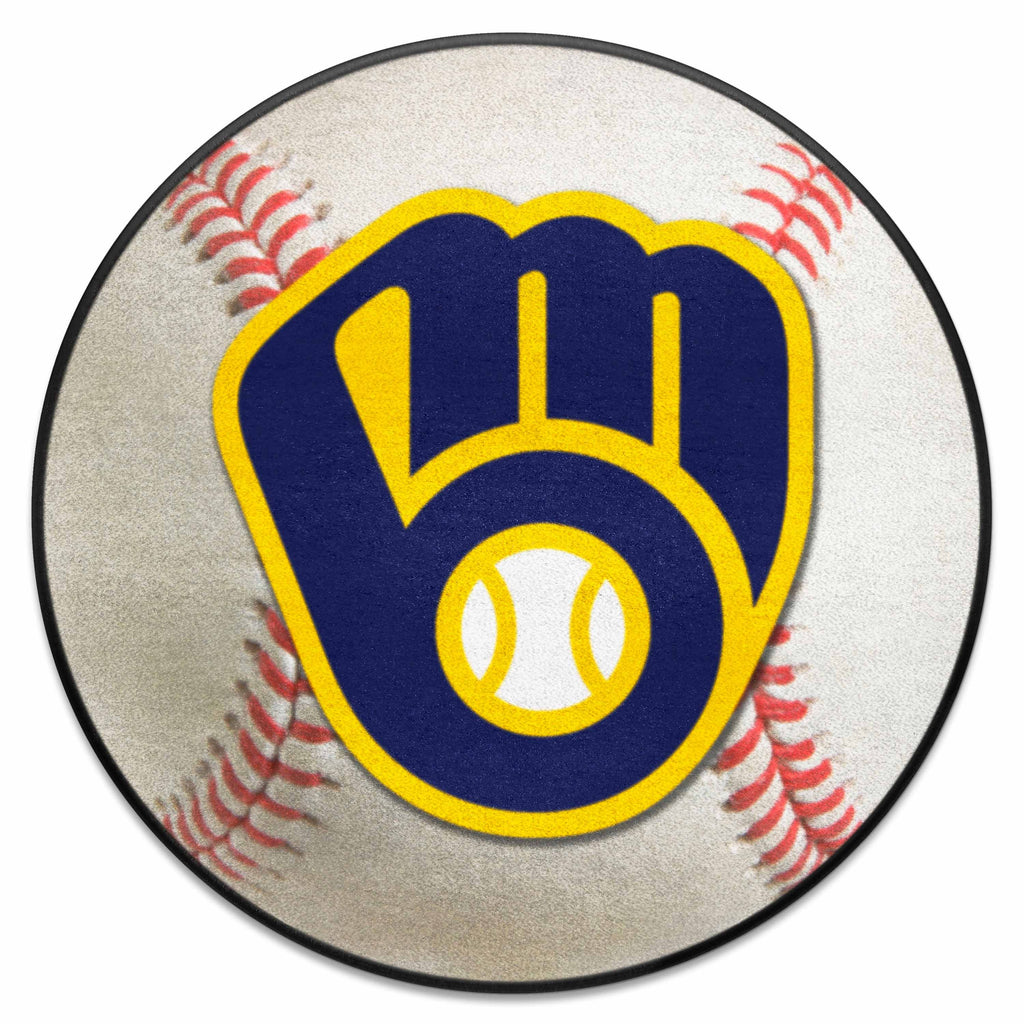 Fanmats - MLB - Milwaukee Brewers Baseball Mat 27'' diameter