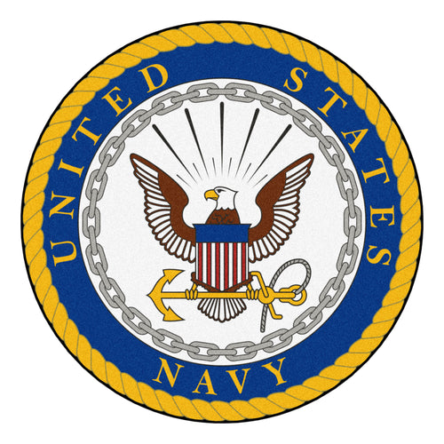 Fanmats - U.S. Navy 44'' Round Mat  44'' diameter