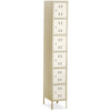 Safco Six-Tier Two-tone Box Locker with Legs - 18'' x 12'' x 78'' - Recessed Locking Handle - Tan - Steel
