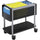Safco Scoot Open Top Mobile File - 1 Shelf - 200 lb Capacity - 4 Casters - Steel - x 28'' Width x 14.8'' Depth x 26'' Height - Black - 1 Each