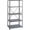 Safco Commercial Shelf Kit - 36'' x 24'' x 75'' - 5 x Shelf(ves) - 3500 lb Load Capacity - Dark Gray - Powder Coated - Steel - Assembly Required