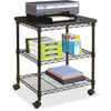 Safco Deskside Wire Machine Stand - 200 lb Load Capacity - 2 x Shelf(ves) - 27'' Height x 24'' Width x 20'' Depth - Steel - Black