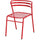 Safco Multipurpose Stacking Metal Chairs - Slate Seat - Slate Back - Red Tubular Steel Frame - Low Back - Four-legged Base - Metal - 2 / Carton