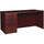 Lorell Prominence 2.0 Left-Pedestal Desk - 1'' Top, 60'' x 30''29'' - 3 x File, Box Drawer(s) - Single Pedestal on Left Side - Band Edge - Material: Particleboard - Finish: Mahogany Laminate, Thermofused