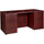 Lorell Prominence 2.0 Double-Pedestal Desk - 1'' Top, 66'' x 30''29'' - 5 x File, Box Drawer(s) - Double Pedestal - Band Edge - Material: Particleboard - Finish: Mahogany Laminate, Thermofused Melamine (T