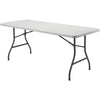 Lorell Ultra-Lite Banquet Table - Light Gray Rectangle Top - Dark Gray Base - 600 lb Capacity x 96'' Table Top Width x 30'' Table Top Depth x 2'' Table Top Thickness - 29'' Height - Gray - High-density Po