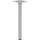 Lorell Relevance Series Offset Square Leg - Powder Coated Silver Square Leg Base - 28.50'' Height x 7.87'' Width - Assembly Required - 1 Each