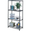 Safco Industrial Wire Shelving - 36'' x 18'' x 72'' - 4 x Shelf(ves) - Rust Proof, Leveling Glide, Adjustable Leveler, Adjustable Feet, Dust Proof - Black - Powder Coated - Steel, Plastic - Assembly Requ