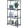 Safco Industrial Wire Shelving - 36'' x 18'' x 72'' - 4 x Shelf(ves) - Rust Proof, Leveling Glide, Adjustable Leveler, Adjustable Feet, Dust Proof - Black - Powder Coated - Steel, Plastic - Assembly Requ