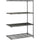 Safco Industrial Wire Shelving Add-On Unit - 48'' x 24'' x 72'' - 4 x Shelf(ves) - 3200 lb Load Capacity - Adjustable Glide, Durable - Black - Powder Coated - Steel - Assembly Required