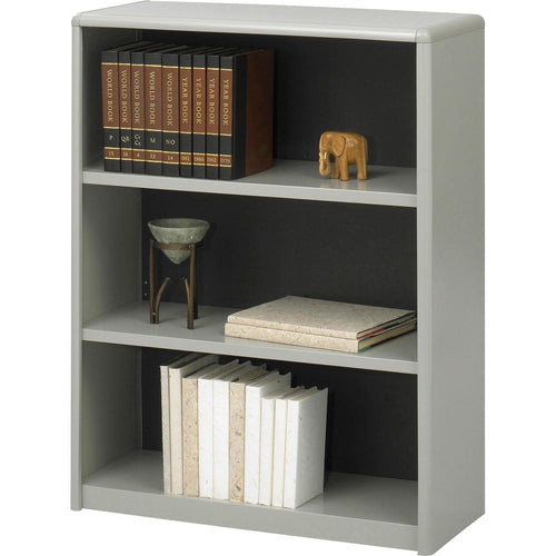 Safco ValueMate Bookcase - 31.8'' x 13.5'' x 41'' - 3 x Shelf(ves) - Gray - Steel, Fiberboard, Plastic - Assembly Required