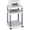 Safco Economy Desk Side Printer/Fax Stand - 100 lb Load Capacity - 2 x Shelf(ves) - 29.3'' Height x 20'' Width x 17.5'' Depth - Floor - Plastic - Light Gray