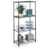 Safco Commercial Wire Shelving - 48'' x 18'' x 72'' - 4 x Shelf(ves) - 500 lb Load Capacity - Leveling Glide - Black - Powder Coated - Steel - Assembly Required