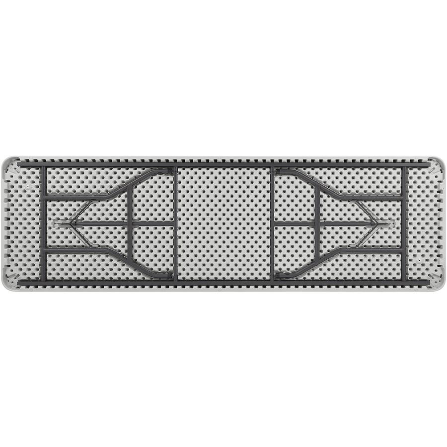 Lorell Ultra-Lite Banquet Table - Light Gray Rectangle Top - Dark Gray Base - 600 lb Capacity x 96'' Table Top Width x 30'' Table Top Depth x 2'' Table Top Thickness - 29'' Height - Gray - High-density Po