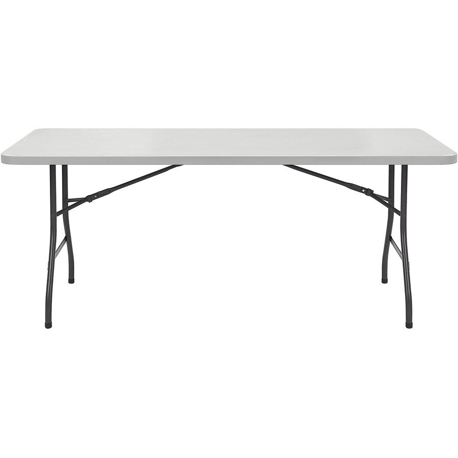 Lorell Ultra-Lite Banquet Table - Light Gray Rectangle Top - Dark Gray Base - 600 lb Capacity x 96'' Table Top Width x 30'' Table Top Depth x 2'' Table Top Thickness - 29'' Height - Gray - High-density Po