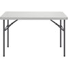Lorell Ultra-Lite Banquet Table - Light Gray Rectangle Top - Dark Gray Base - 450 lb Capacity x 48'' Table Top Width x 30'' Table Top Depth x 2'' Table Top Thickness - 29'' Height - Gray - High-density Po