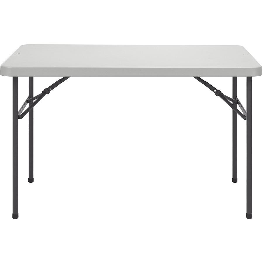 Lorell Ultra-Lite Banquet Table - Light Gray Rectangle Top - Dark Gray Base - 450 lb Capacity x 48'' Table Top Width x 30'' Table Top Depth x 2'' Table Top Thickness - 29'' Height - Gray - High-density Po