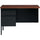 Lorell Fortress Series Left-Pedestal Return - Rectangle Top - 42'' Table Top Width x 24'' Table Top Depth x 1.12'' Table Top Thickness - 29.50'' HeightAssembly Required - Black Walnut, Laminated, Walnut -