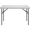 Lorell Ultra-Lite Banquet Table - Light Gray Rectangle Top - Dark Gray Base - 450 lb Capacity x 48'' Table Top Width x 30'' Table Top Depth x 2'' Table Top Thickness - 29'' Height - Gray - High-density Po