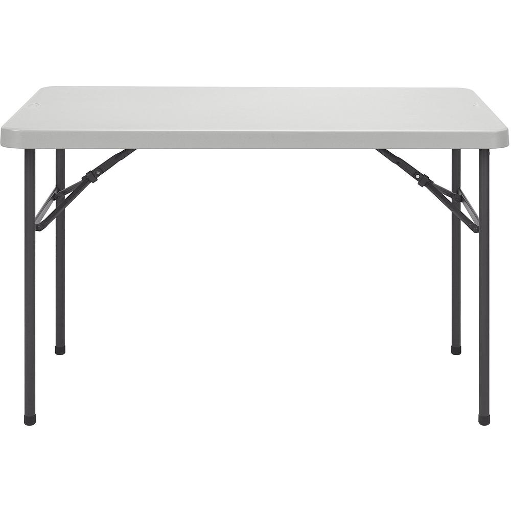 Lorell Ultra-Lite Banquet Table - Light Gray Rectangle Top - Dark Gray Base - 450 lb Capacity x 48'' Table Top Width x 30'' Table Top Depth x 2'' Table Top Thickness - 29'' Height - Gray - High-density Po