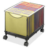 Safco Onyx 5211BL Mesh Rolling File Cube - 4 Casters - 1.50'' Caster Size - Steel - x 13.5'' Width x 16.8'' Depth x 13'' Height - Black - 1 Each