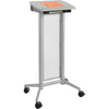 Safco Impromptu Lectern - Rectangle Top - 46.50'' Height x 26.50'' Width x 18.75'' Depth - Assembly Required - Gray, Powder Coated
