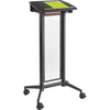 Safco Impromptu Lectern - Rectangle Top - 46.50'' Height x 26.50'' Width x 18.75'' Depth - Assembly Required - Black, Powder Coated