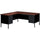 Lorell Fortress Series Left-Pedestal Return - Rectangle Top - 42'' Table Top Width x 24'' Table Top Depth x 1.12'' Table Top Thickness - 29.50'' HeightAssembly Required - Black Walnut, Laminated, Walnut -