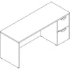 Lorell Prominence 2.0 Right-Pedestal Credenza - 66'' x 24''29'' , 1'' Top - 2 x File Drawer(s) - Single Pedestal on Right Side - Band Edge - Material: Particleboard - Finish: Thermofused Melamine (TFM)