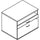 Lorell Relevance Series 2-Drawer File Cabinet Credenza w/Open Shelf - 29.5'' x 22''23.1'' - 2 x File, Storage Drawer(s) - Finish: Walnut Laminate