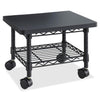 Safco Under Desk Printer/Fax Stand - 300 lb Load Capacity - 13.5'' Height x 19'' Width x 16'' Depth - Floor - Laminate, Powder Coated - Steel - Black