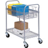 Safco Wire Mail Cart - 600 lb Capacity - 4 Casters - 4'' Caster Size - Steel - x 39'' Width x 18.8'' Depth x 38.5'' Height - Gray - 1 Each