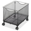 Safco Onyx 5211BL Mesh Rolling File Cube - 4 Casters - 1.50'' Caster Size - Steel - x 13.5'' Width x 16.8'' Depth x 13'' Height - Black - 1 Each