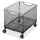 Safco Onyx 5211BL Mesh Rolling File Cube - 4 Casters - 1.50'' Caster Size - Steel - x 13.5'' Width x 16.8'' Depth x 13'' Height - Black - 1 Each