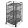 Safco Onyx Double Mesh Mobile File Cart - 2 Shelf - 2 Drawer - 4 Casters - 1.50'' Caster Size - x 15.8'' Width x 17'' Depth x 27'' Height - Black Steel Frame - Black - 1 Each