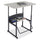 Safco AlphaBetter Adjustable Height Computer Desk - 42'' Height x 36'' Width x 24'' Depth - Assembly Required - Gray