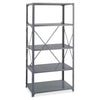 Safco Commercial Shelf Kit - 36'' x 24'' x 75'' - 5 x Shelf(ves) - 3500 lb Load Capacity - Dark Gray - Powder Coated - Steel - Assembly Required